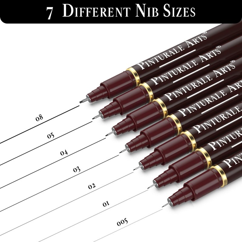 Pinturale Arts Set of 7 Professional Drawing Markers | Calibrated
