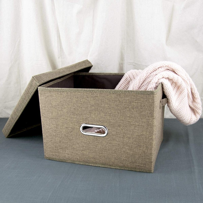 Sturdy Fabric Cube Storage Bin Minimalist Portable Storage Container Space-saving