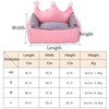 Dog Bed Washable Princess Crown Cat Couch Soft Plush Pet