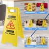 Minekkyes Caution Wet Floor Sign, Foldable Sturdy Double-Sided Safety Warning