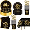 50th Birthday Party Supplies Tableware-Complete Pack Include 50th Birthday Party