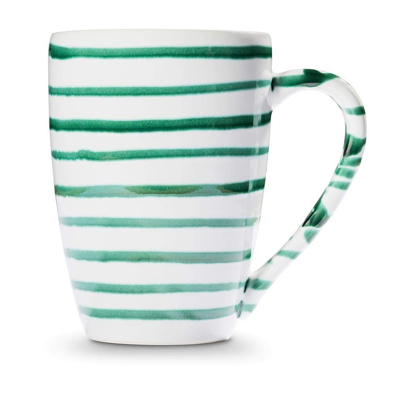 GMUNDNER KERAMIK Breakfast Cup Supermax Capacity 0.5 Litres Green Flamed
