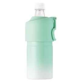 Atlas ABIB-EME Gradient Water Bottle Holder, Water Bottle, Cold Insulation, 16.9 fl oz (500 ml), 650 ml, Vacuum Insulated, Foldable, Handle Included, Bottle-In Bottle, Green Melon