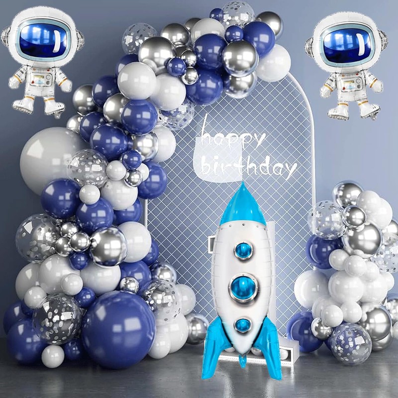 Astronaut Balloons Rocket Balloons for Space Themed Birthday Party Decorations