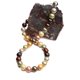 12mm Multi Color South Seashell Pearl Necklace with Magnetic Clasp 16-38" choice, Bridal,Evening wear, party, Elegant gift (18")