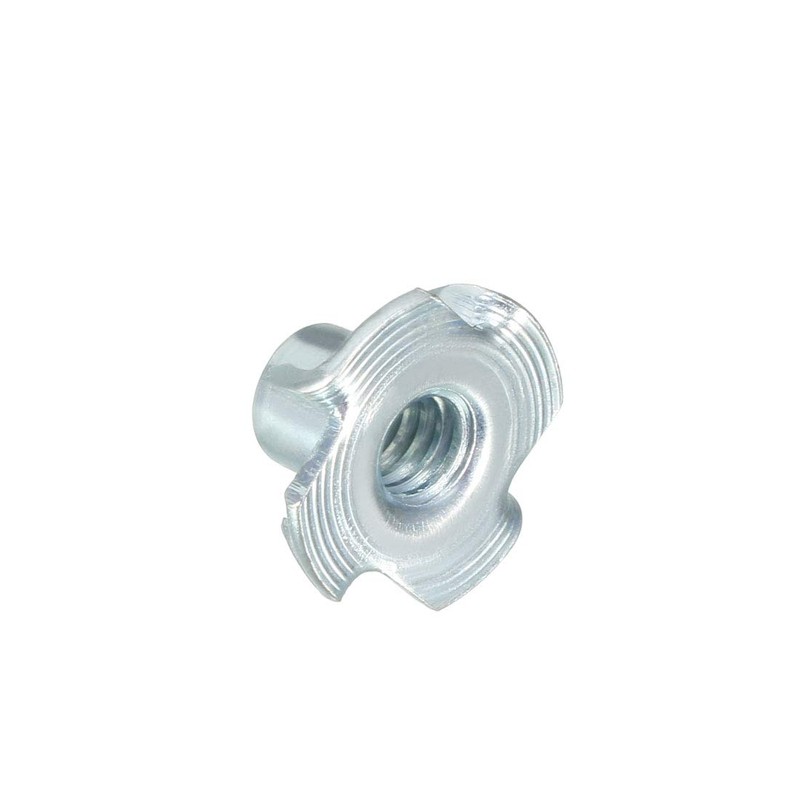 sourcing map 1/4"-20 4 Pronged Tee Nut T-Nut for Table