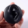 Black Soft Silicone Human Ear Mouth Eye Tongue Navel Model
