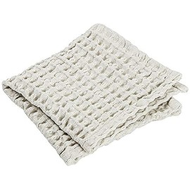 Blomus 69006 12 x 12 in. Caro Waffle Bathroom Washcloth44; Moonbeam - Set of 2