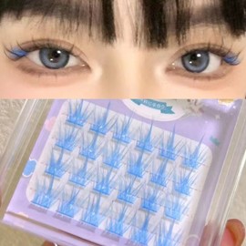Colorful Fashion Dreamy 3D False Eyelashes Fashion Summer Spirit White 2ea