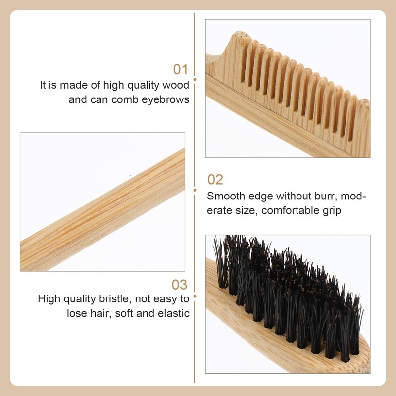 HEALLILY Double-Headed Bamboo Eyebrow Comb and Lash Brush for Women