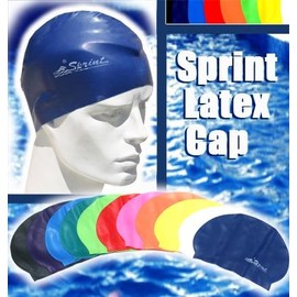 Sprint Aquatics Latex Swim Cap - Yellow