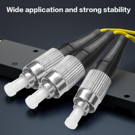 YAODHAOD Optical Splitter, SC/UPC LC/UPC FC/UPC Fibre Optic PLC Splitter (Fiber Splitter) Simplex Singlemode, 1X2, for CATV, FTTH, FOS (Yellow, FC/UPC)