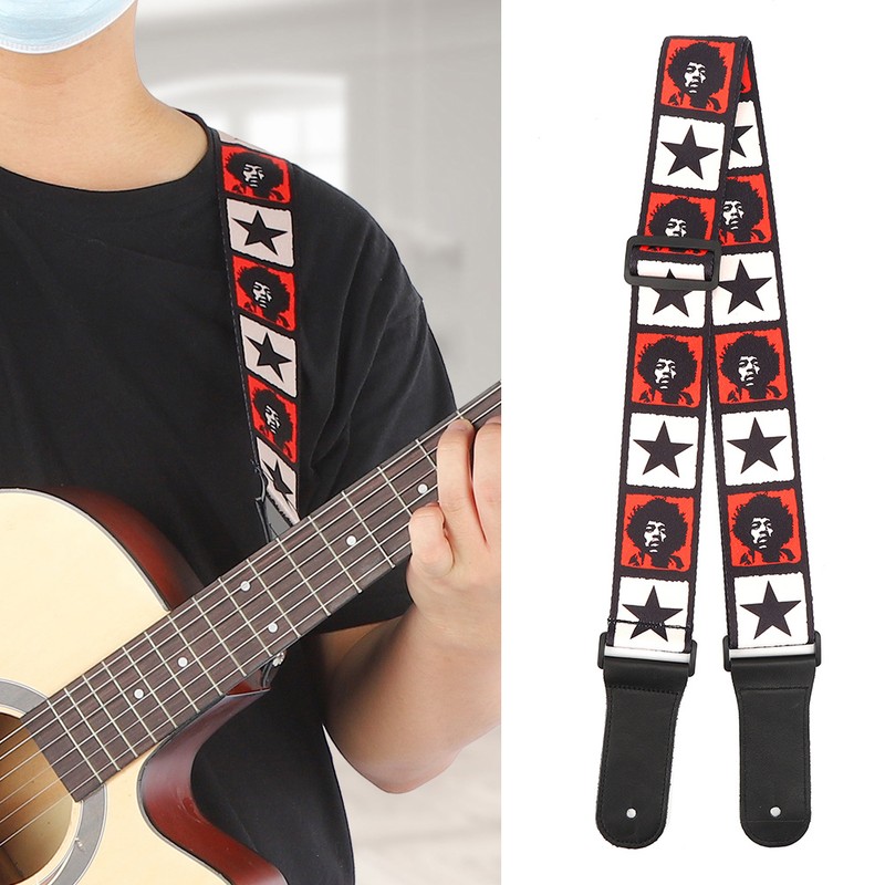 Leather Shoulder Strap Musical Instrument Accessories Sublimation Print Commemorative‑Type