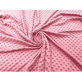 Backdrop King Inc, 58/59" Wide 100% Polyester Minky Dimple Dot Soft Fabric (Pink)