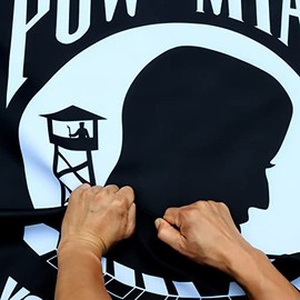 Anley Rip-Proof Double Sided 3-Ply Pow Mia Flag 3x5 Ft - Vivid Color, Canvas Header and Wrinkle Resistant - The Strongest, Longest Lasting You are Not Forgotten Flags 3 X 5 Ft