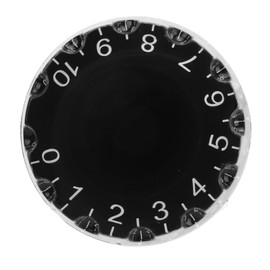 4 Pieces Guitar Knob, Plastic Guitar Quick Dial Knobs, 24 Fine Splines, Bass Knobs, Replacement Knobs for Beginners (Black)