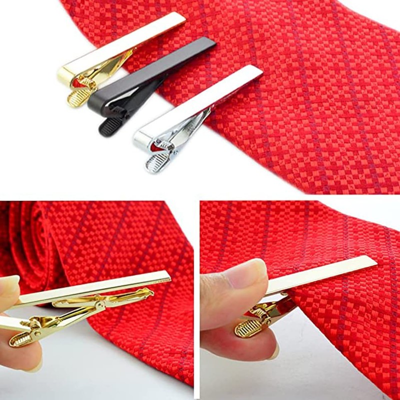 3 Pcs Clip de Corbata Man Tie Clips Accesorios Elegante