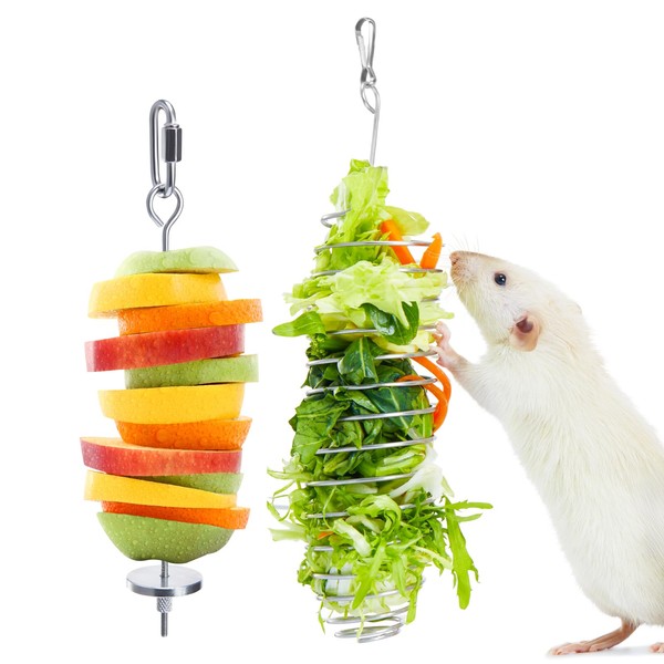 Jevnd 2Pcs Rat Enrichment Toys, 304 Stainless Steel Rat Foraging