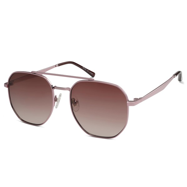 SOJOS Classic Square Aviator Sunglasses for Women Men Retro Hexagon