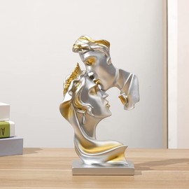 JXCBXJ Couple Statue, Sculpture Decoration, Abstract Art Couple Sculpture Home Decoration Resin Statue Decoration Romantic Statue for Decoration of Living Room, Bar, Room, Office