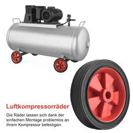 Cloudpower 2 Pack Air Compressor Replacement Wheels Complete with Screws Multi Purpose Absorbent Non Slip Reinforced Air Compressor Replacement Wheels (5")