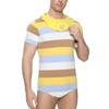 Landofgenie Onesie Pyjamas with Drooling Bib for Men Short Sleeve