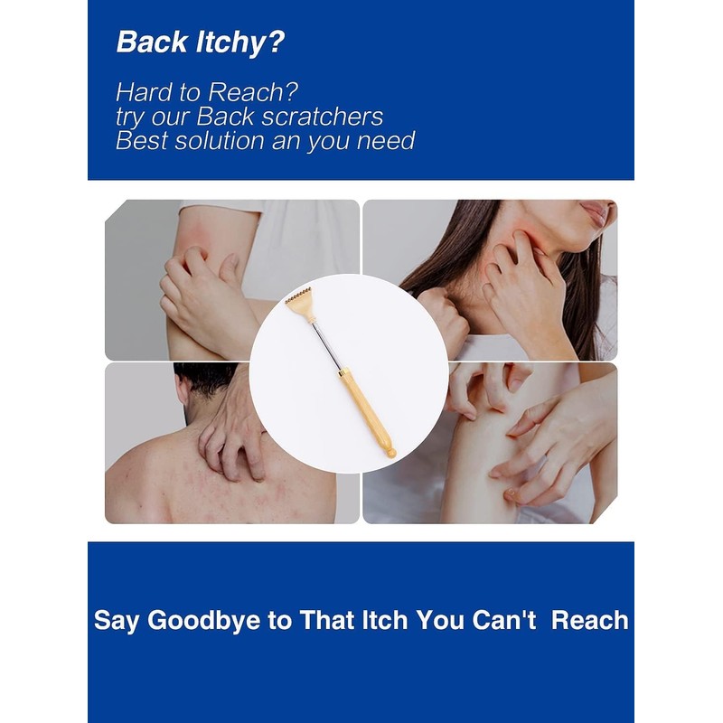 Lyanxinlei Back Scratcher, Classic Portable Extendable Bamboo Back Scratcher for