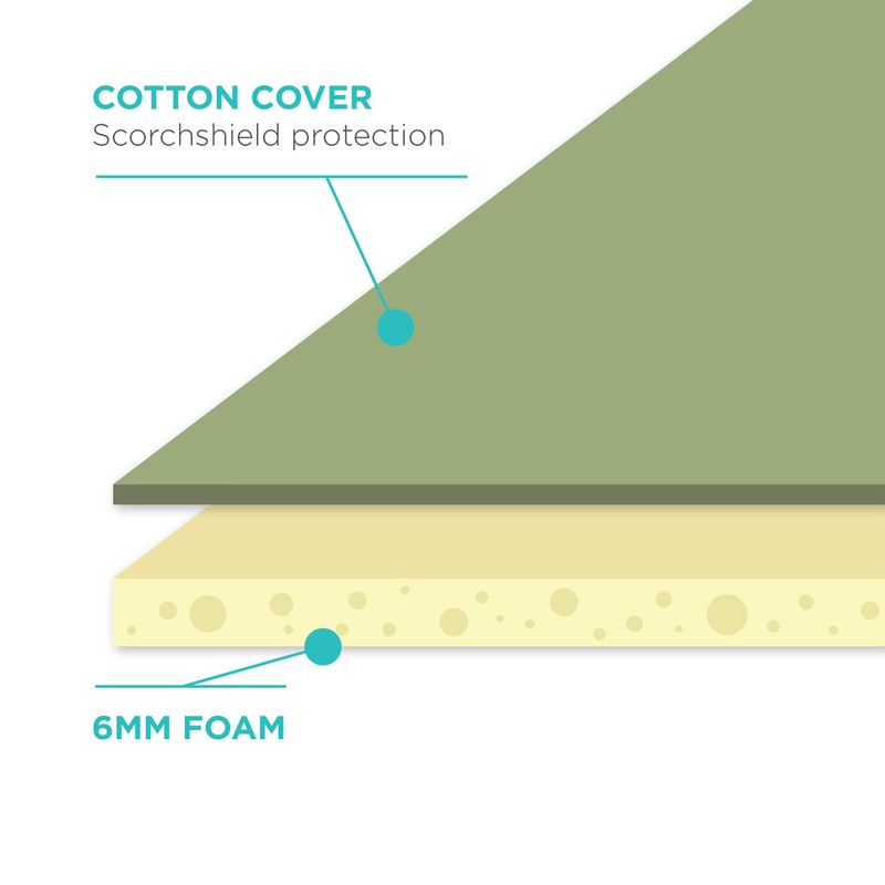 HOMZ Standard Width Ironing Board Cover and Pad, Purple/Grey/White Moroccan