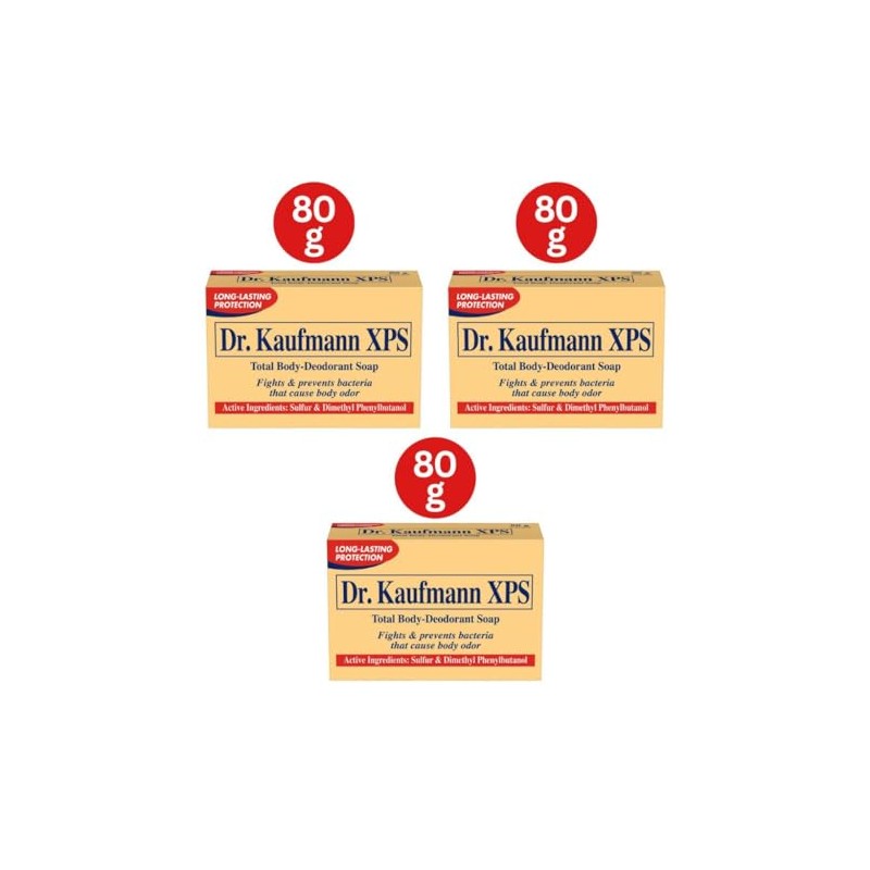 Dr. Kaufmann XPS Total Body Deodorant Soap 80g (Pack of