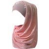Lina & Lily Floral Puff Print Chiffon Hijab Scarf (Peach)