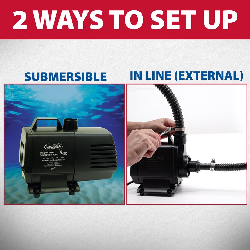 The Pond Guy MagFlo High-Efficiency Compact Pump for Small Water