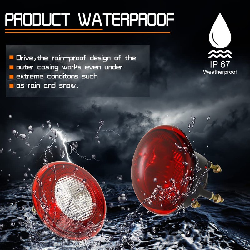 Tonsya 4 pcs Red Lens For 2006 2007 2008 2009