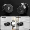 Haidms 1 Pack Matte Black Door Knobs Interior, Privacy Door
