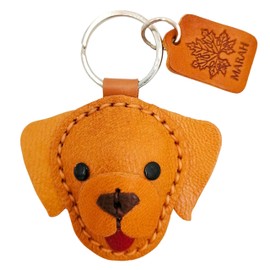 Generic Golden Retriever Keychain Gifts, Genuine Leather Keychain, Pets Lover Keychain, Dog Keyring Charm Pendant for Men Woman (Golden Retriever)