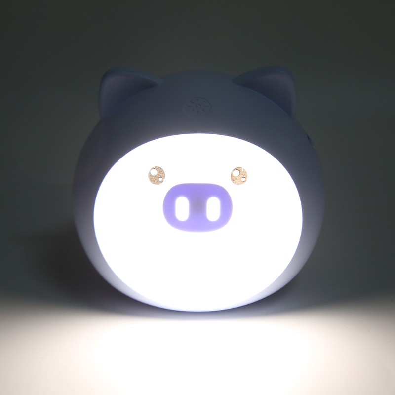 Cute Pig Night Lamp Stepless Dimming 3 Levels Brightness USB
