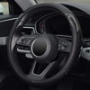 KAFEEK Carbon Fiber Steering Wheel Cover, Universal 15 inch, Anti-Slip,