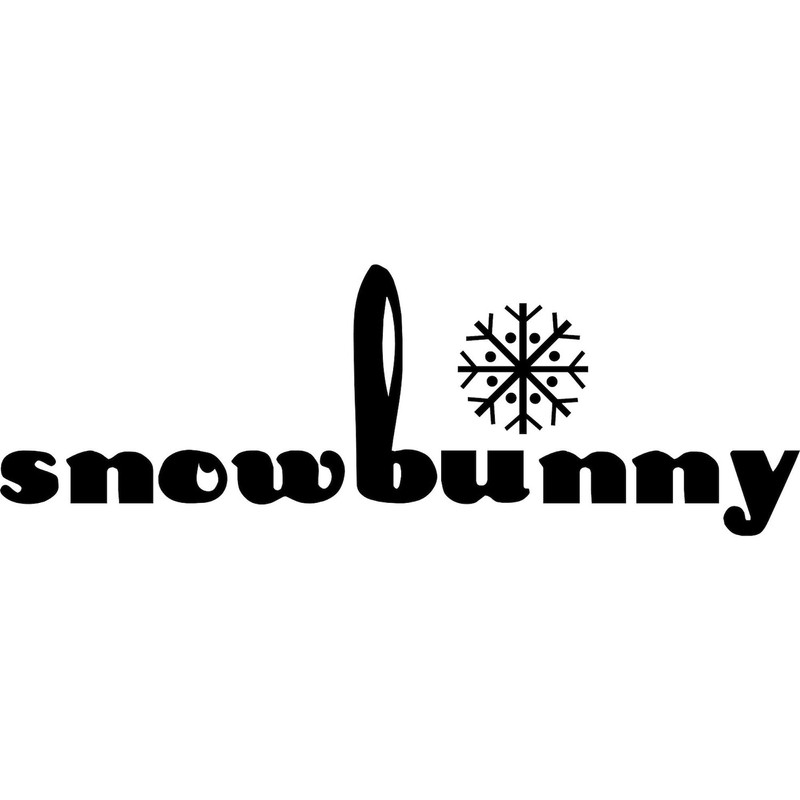 CafePress Snowbunny Rectangle Sticker Rectangle Bumper Sticker Car Decal