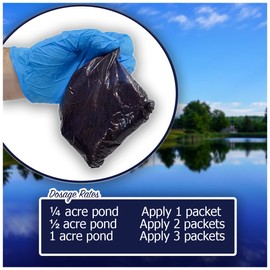 Vivid Blue Pond Dye Packets - 6 Water Soluble Packs of Lake Dye Treatment