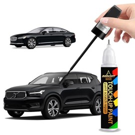 Onyx Black (717) - Pintura para retocar para Volvo Coincidencia Exacta - Desportilladuras y Melladuras, Plumón de Pintura para Coche 2 en 1, Reparación de Rayones para C40/EX30/EX90/S60/S90/V60/V90
