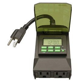 Woods 50014WD Outdoor 7-Day Digital Plug-In Timer, 2 Grounded Outlets