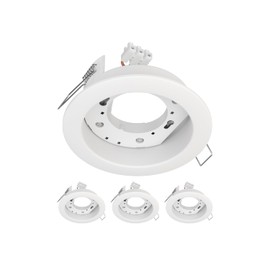 ledscom.de ZOBE II Recessed Ceiling Light Round 107 mm Diameter 1x GX53 Max. 25 W Pack of 4