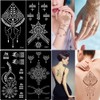 XMASIR 16 Sheets Henna Temporary Tattoos Stencil, Indian Arabic Hands