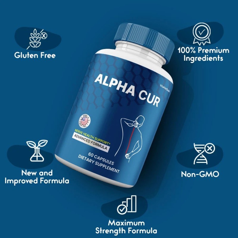 AlphaCur Alpha Cur Capsules, Nerve Health Formula, AlphaCur Supplement (5