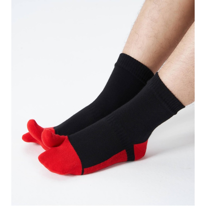 Men's Tabi Socks Flip Flop Split Big Two Toe Crew