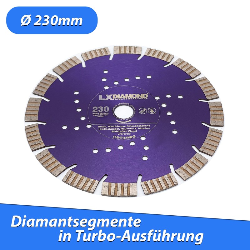 LXDIAMOND Diamond Cutting Disc 230 mm x 22.23 mm –