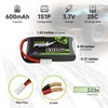 OVONIC 3.7V 25C 600mAh 1S Lipo Battery [1 Package Including