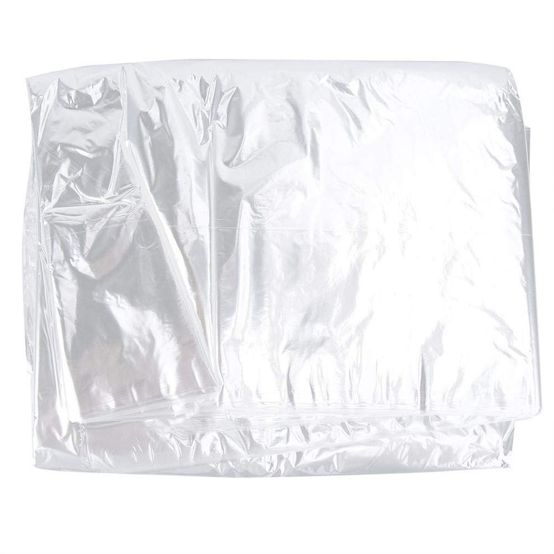 Fdit 50Pcs Disposable See-Through Clothes Dust Bags Dry Cleaning Garment
