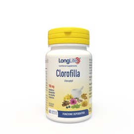 LongLife® Clorofilla | Con clorella e spirulina | Antiossidante naturale | Depurazione e difese immunitarie | Fino a 2 mesi di trattamento | Vegano e senza glutine