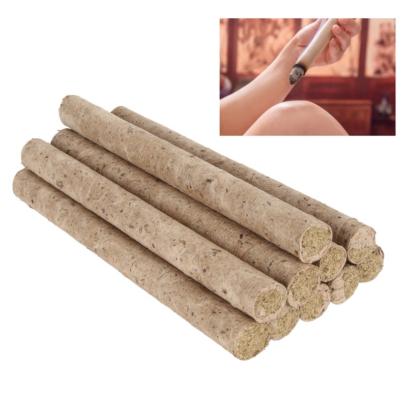10pcs Moxibustion Stick Hand Stone Grinding Acupuncture Muscle Relax Moxibustion