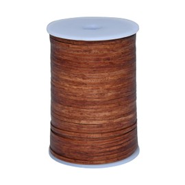 Cords Essentials 3 mm Flat Genuine Leather String Cord, Rope for Jewelry Making, Necklaces, Bracelets, Wraps, Whips, Crafts and Hobby Projects (Distress Saddle)